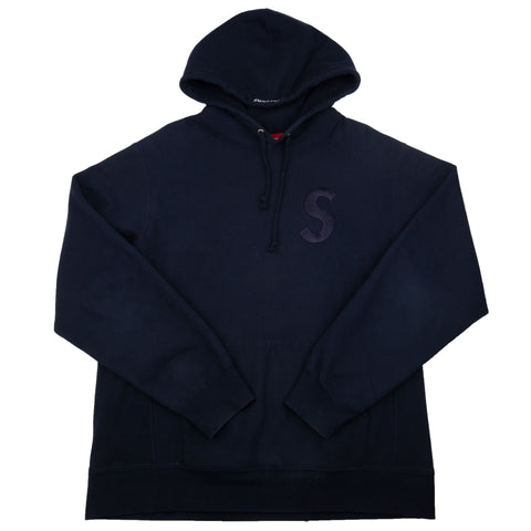 Supreme Navy Tonal S Logo Hoodie PRE-OWNED