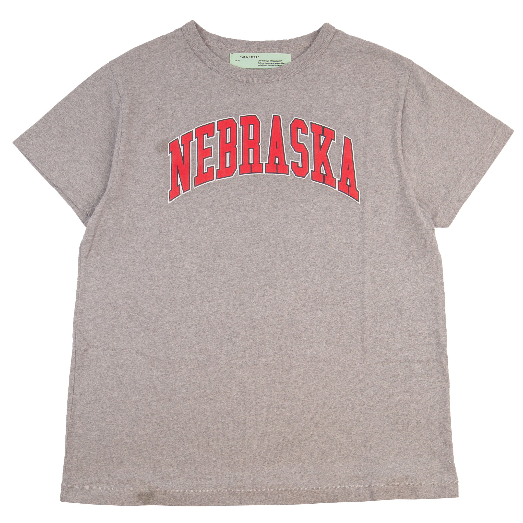 Off-White Grey Nebraska Tee PRE-OWNED