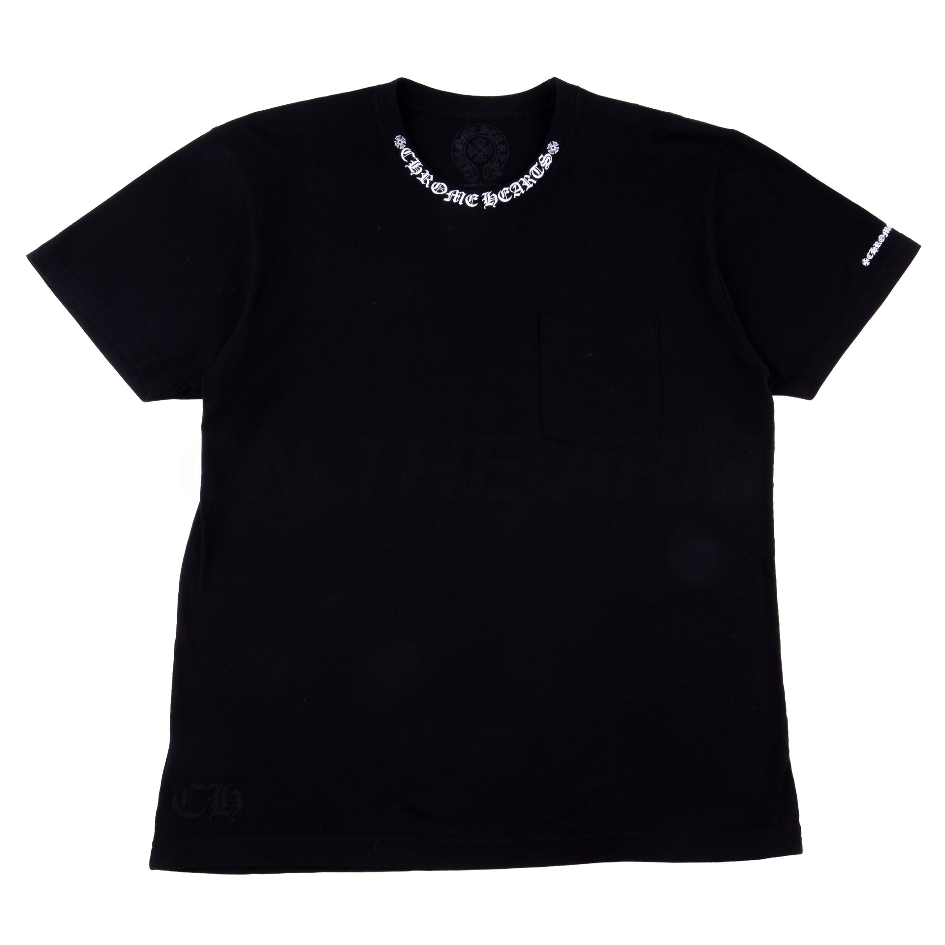 Chrome Hearts Black Neck Logo Pocket Tee PRE-OWNED