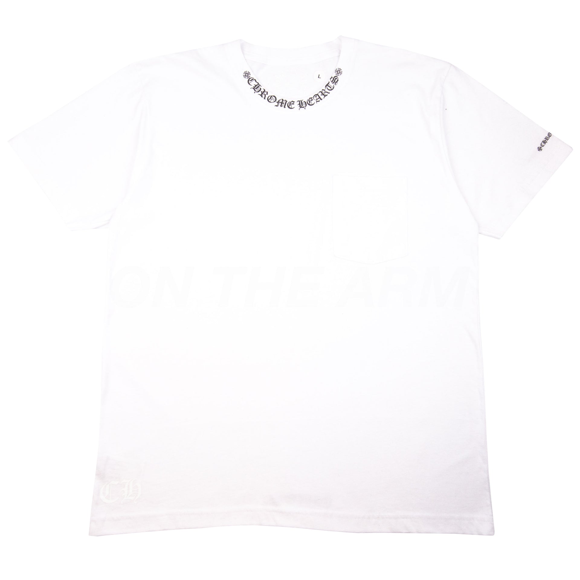 Chrome Hearts White Neck Logo Tee