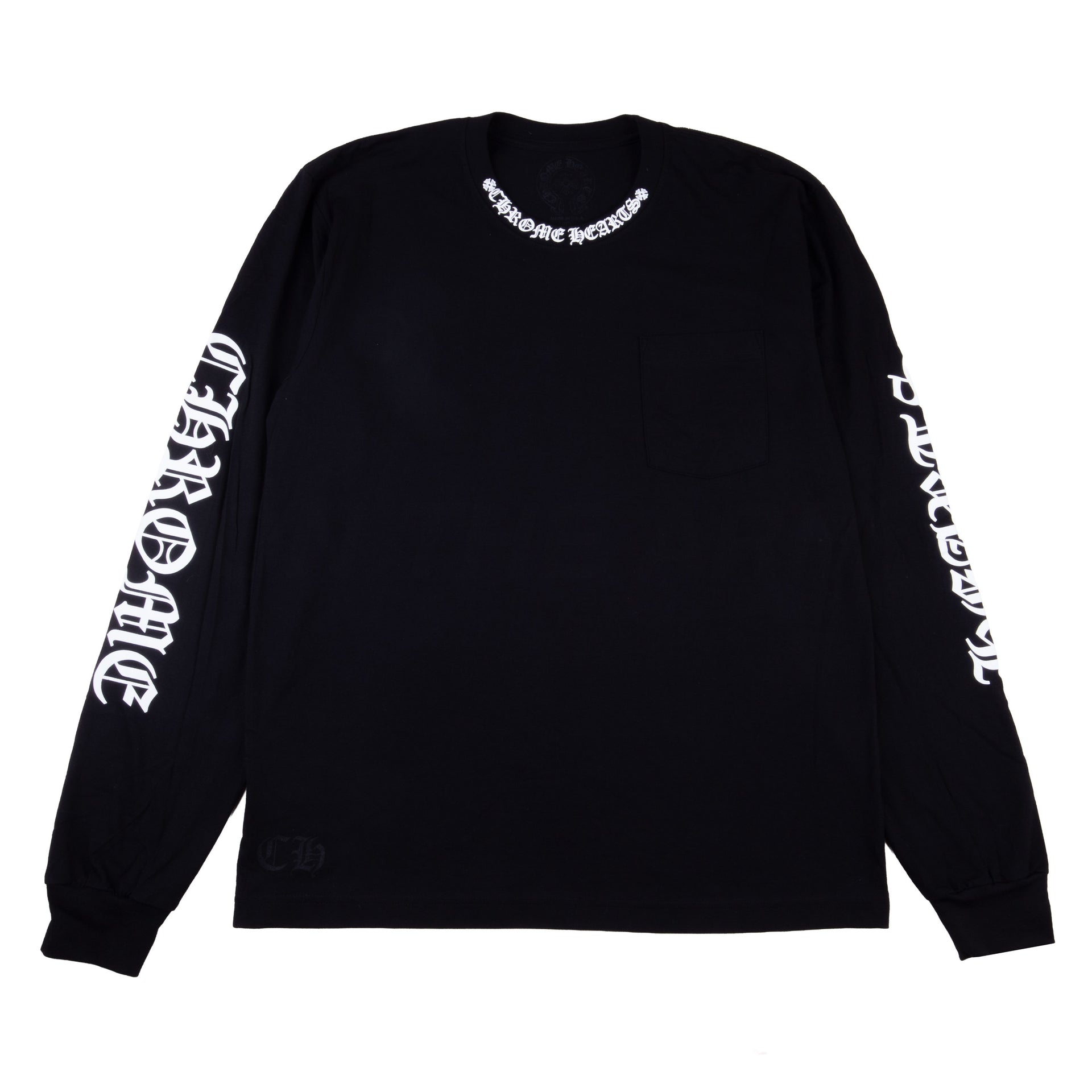 Chrome Hearts Black Neck Logo L/S