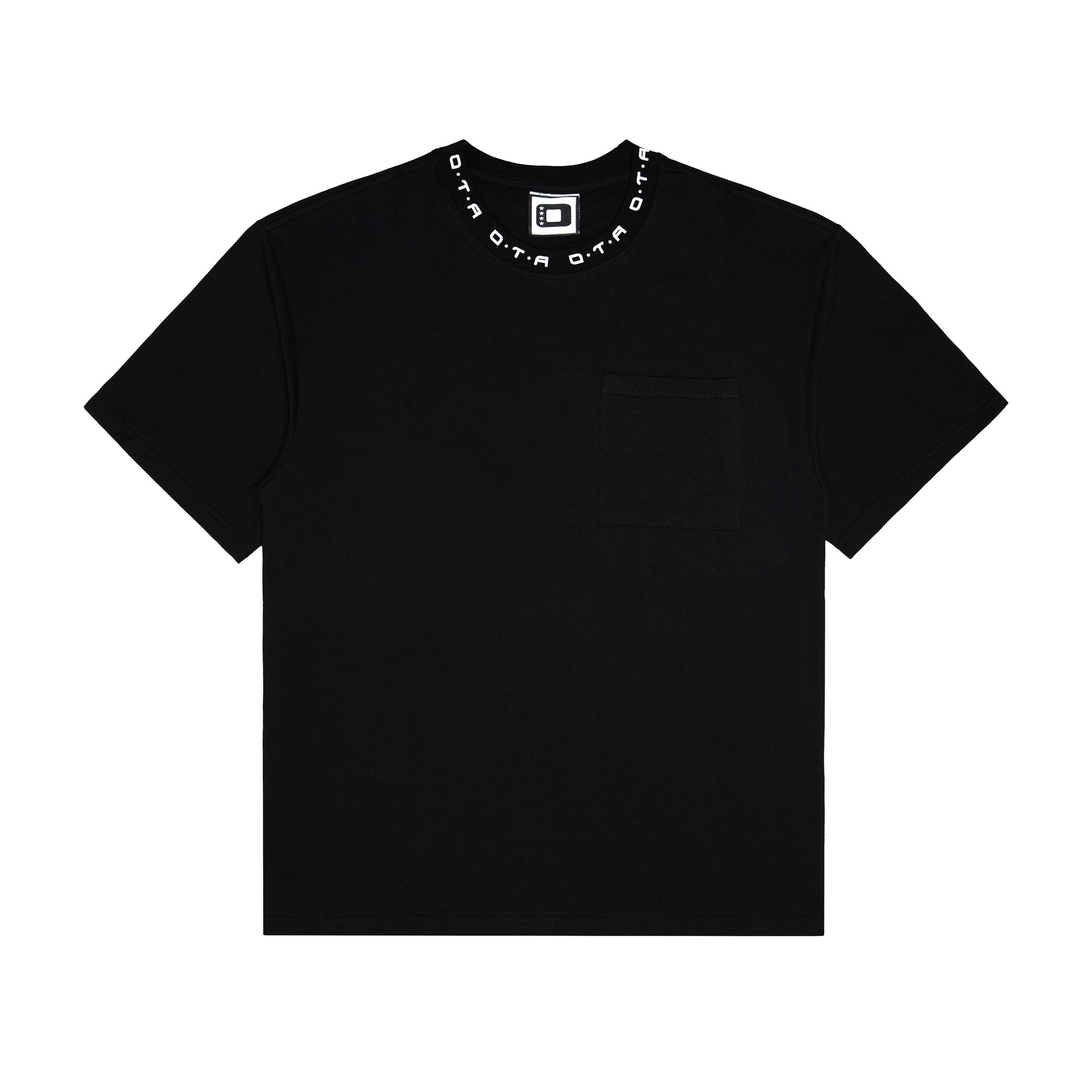 OTA Black Seeing Stars Neck Logo Pocket Tee