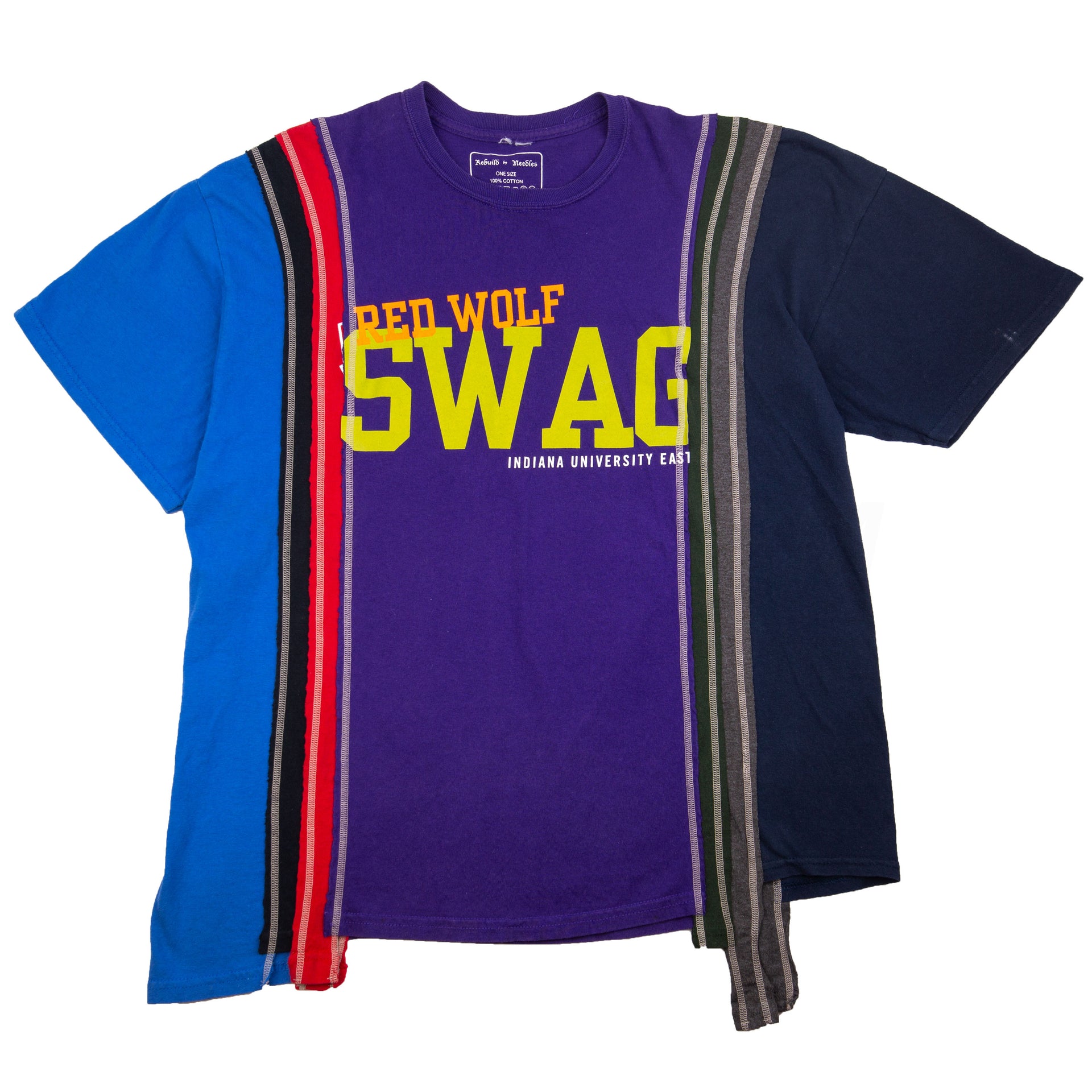 Needles Rebuild Purple Red Wolf Swag Tee PRE-OWNED