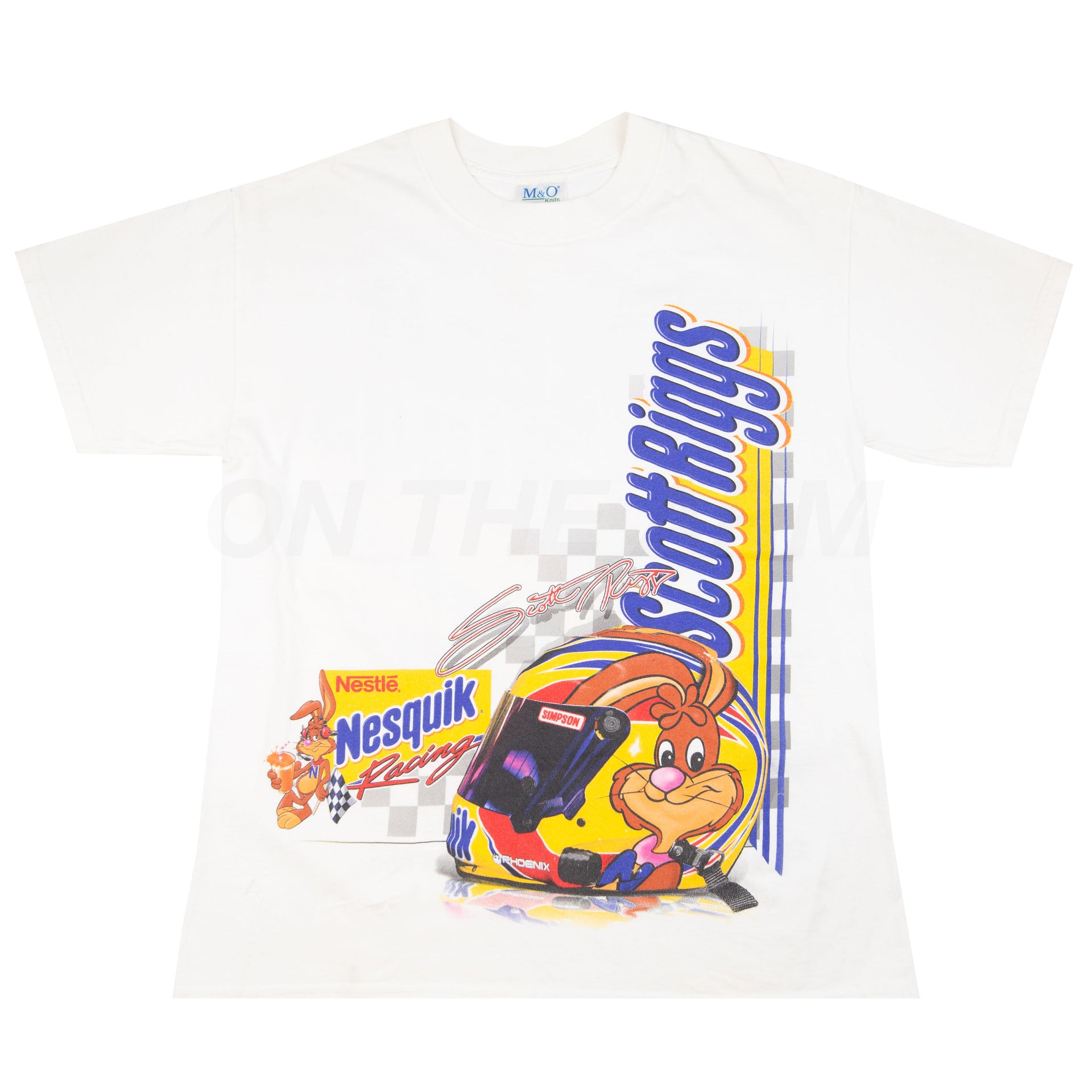 Vintage White Scott Riggs Nesquik Racing Tee (2000's)