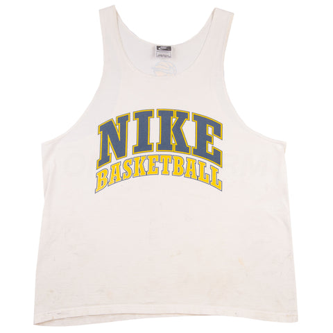 Vintage White Nike Basketball Tank