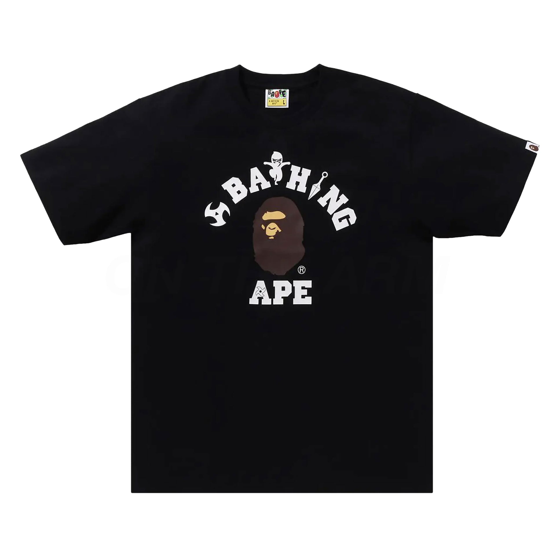 Bape Black Ninja College Tee