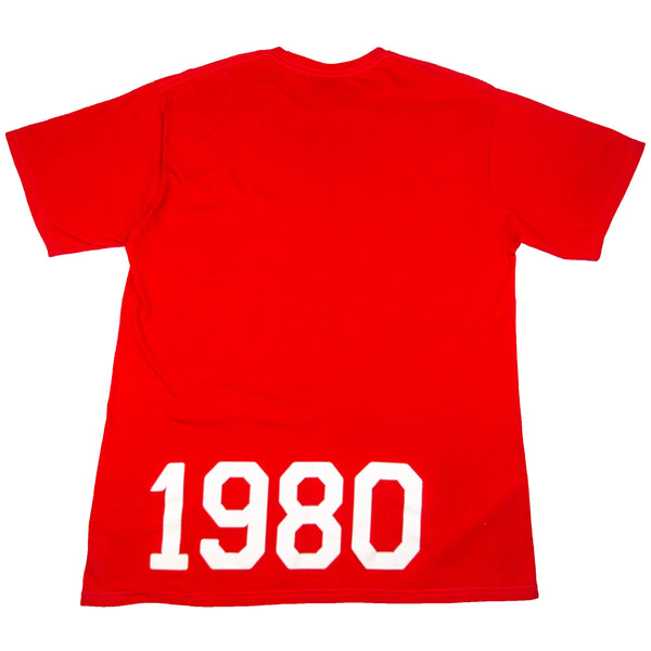 Stussy Red No. 4 Tee PRE-OWNED