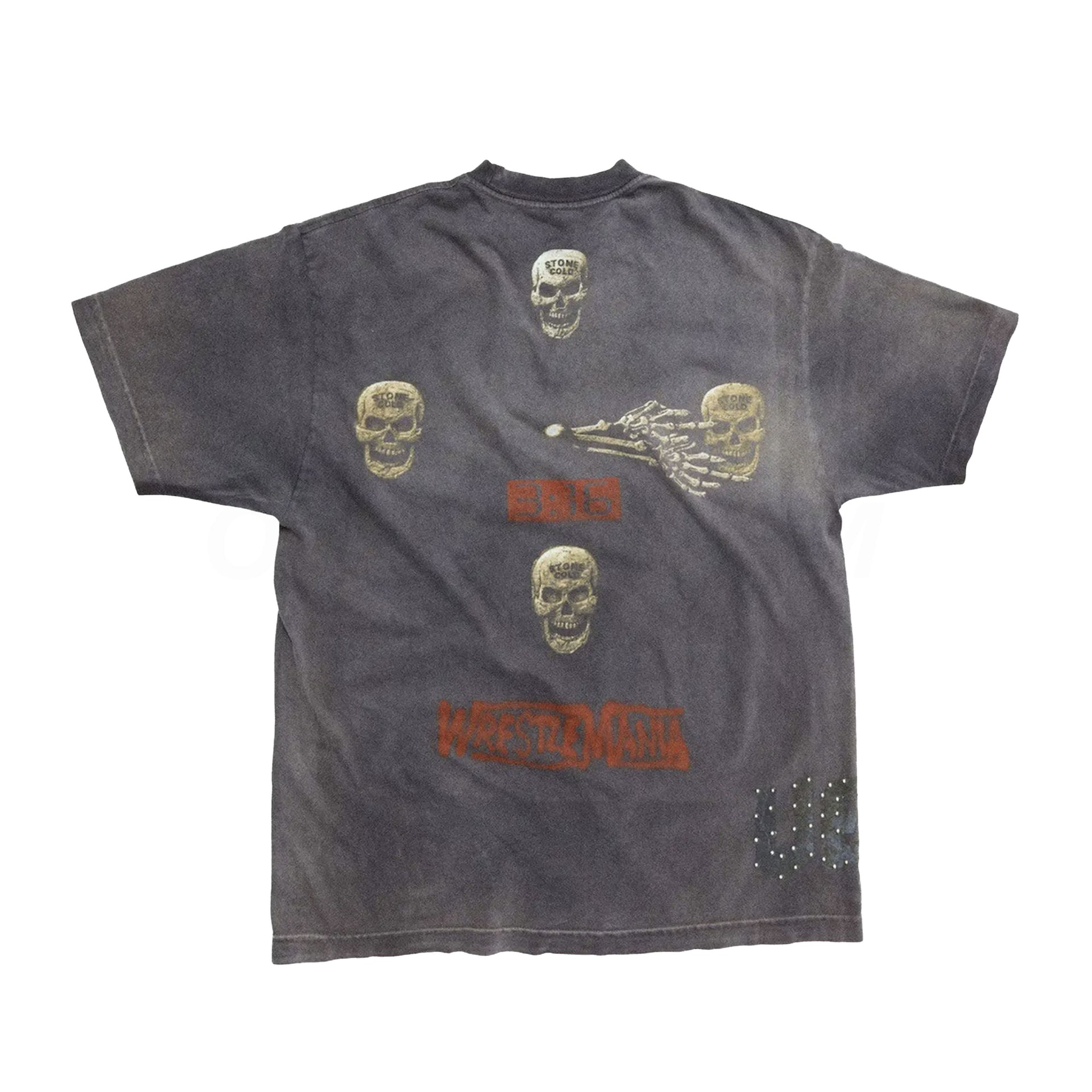 Travis Scott Black WWE Wrestlemania Stone Cold Tee