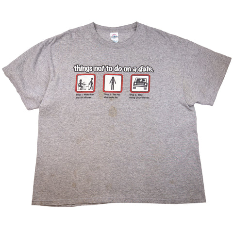 Vintage Grey What Not To Do On A Date Tee (2000's)