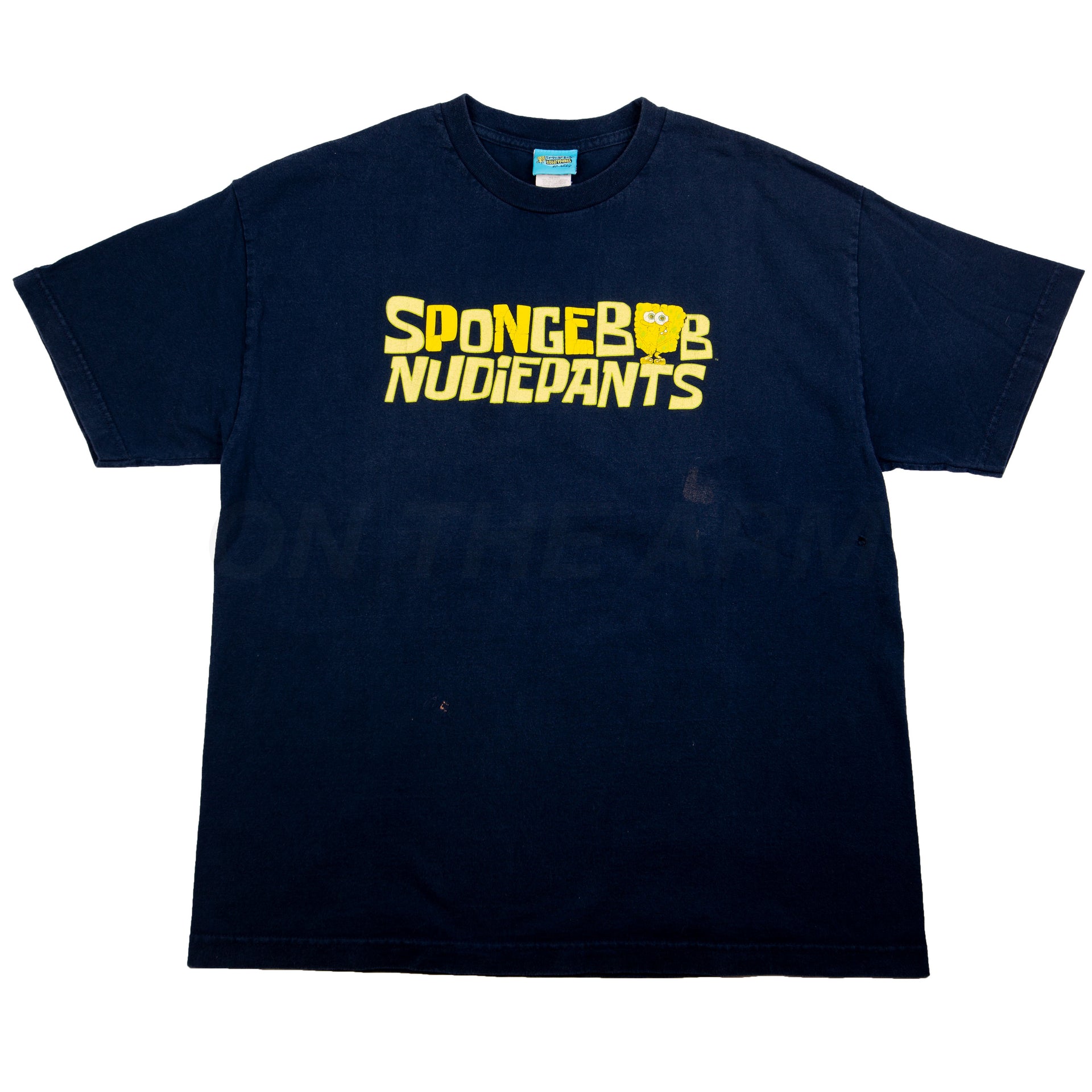 Vintage Navy Spongebob Nudiepants Tee (2000's)