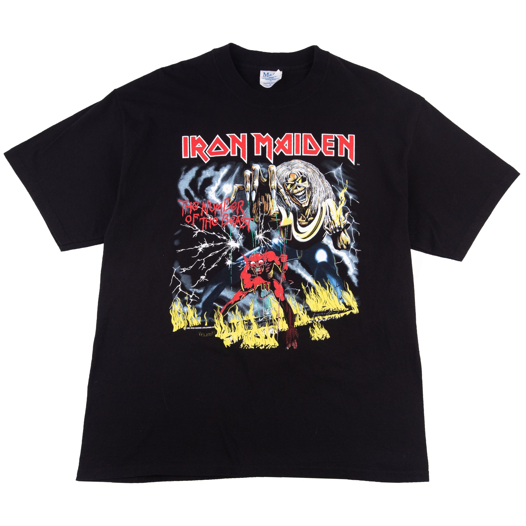 Vintage Black Iron Maiden Number of the Beast Tee (1990's)