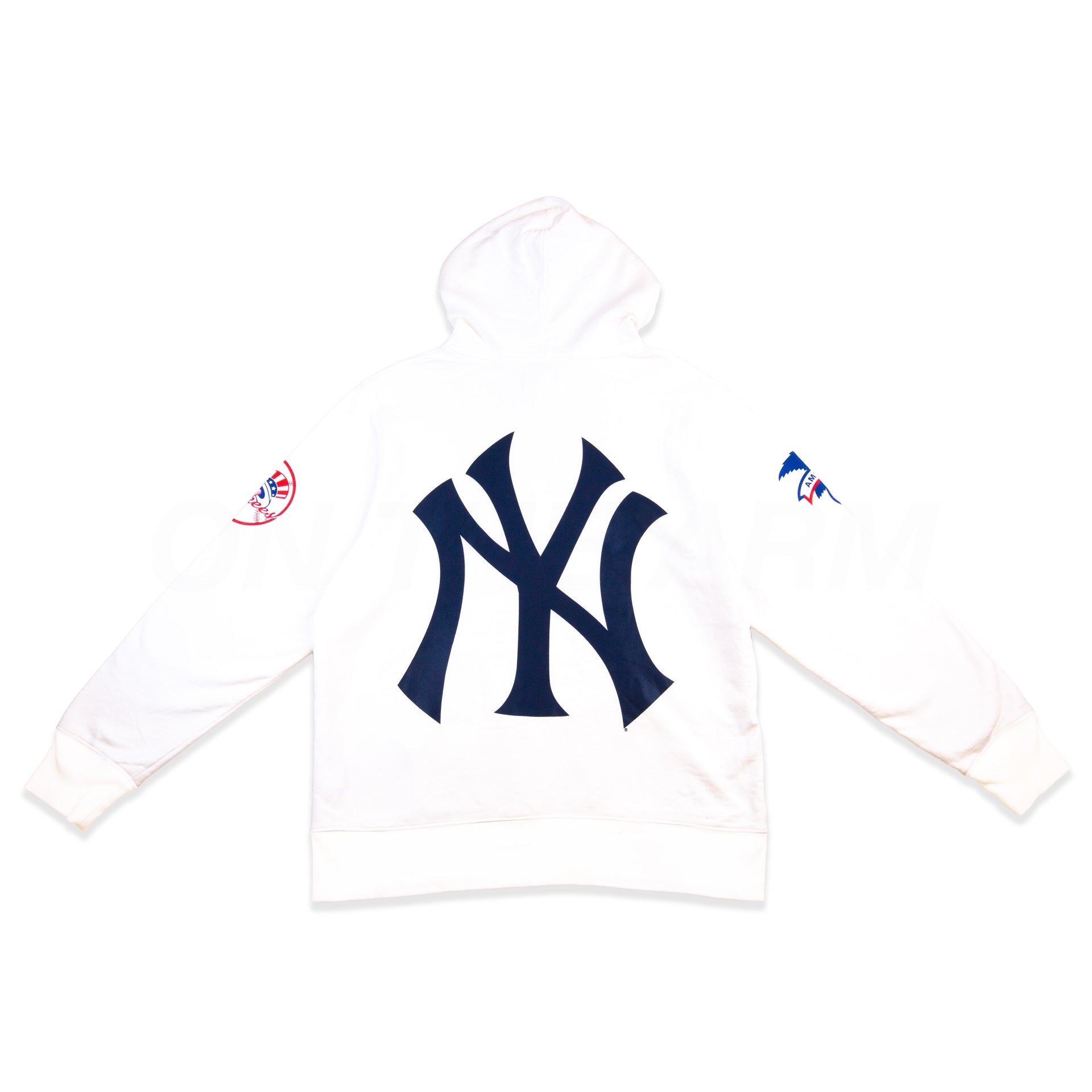Supreme White SS15 Yankees Hoodie