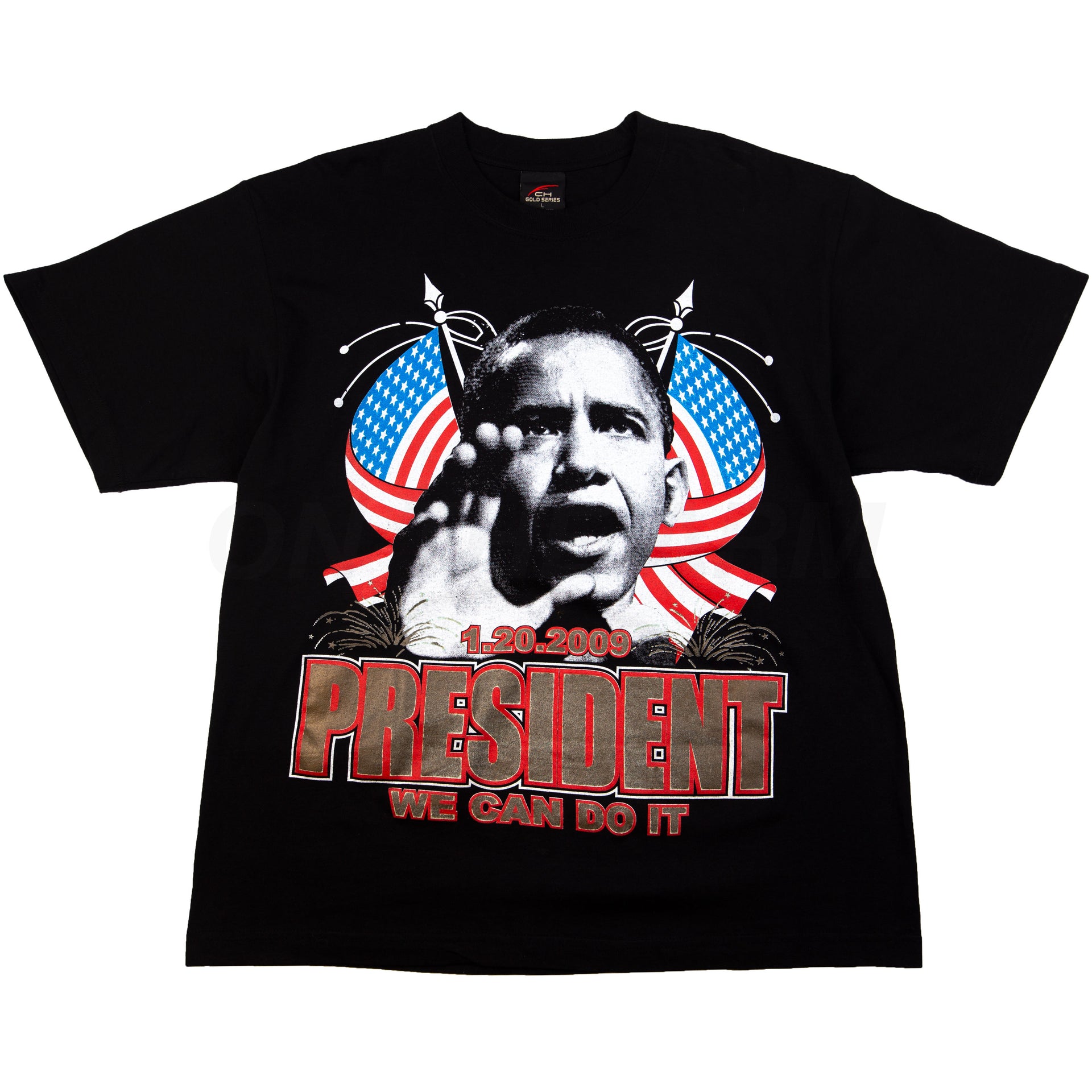 Vintage Black Barack Obama We Can Do It Tee (2009)