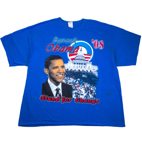 Vintage Blue Barack Obama Tee (2008)