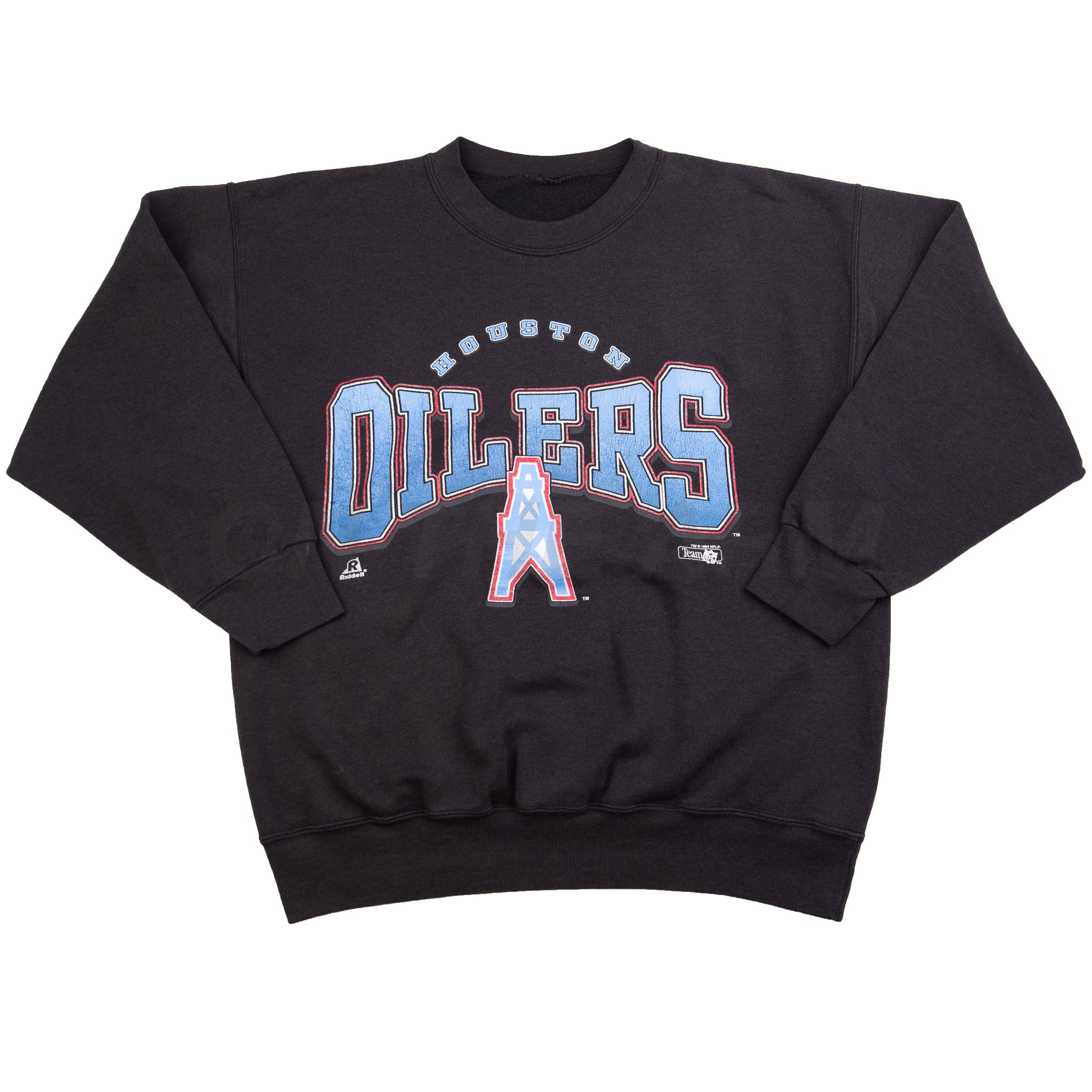 Vintage Black Houston Oilers Crew (1994)