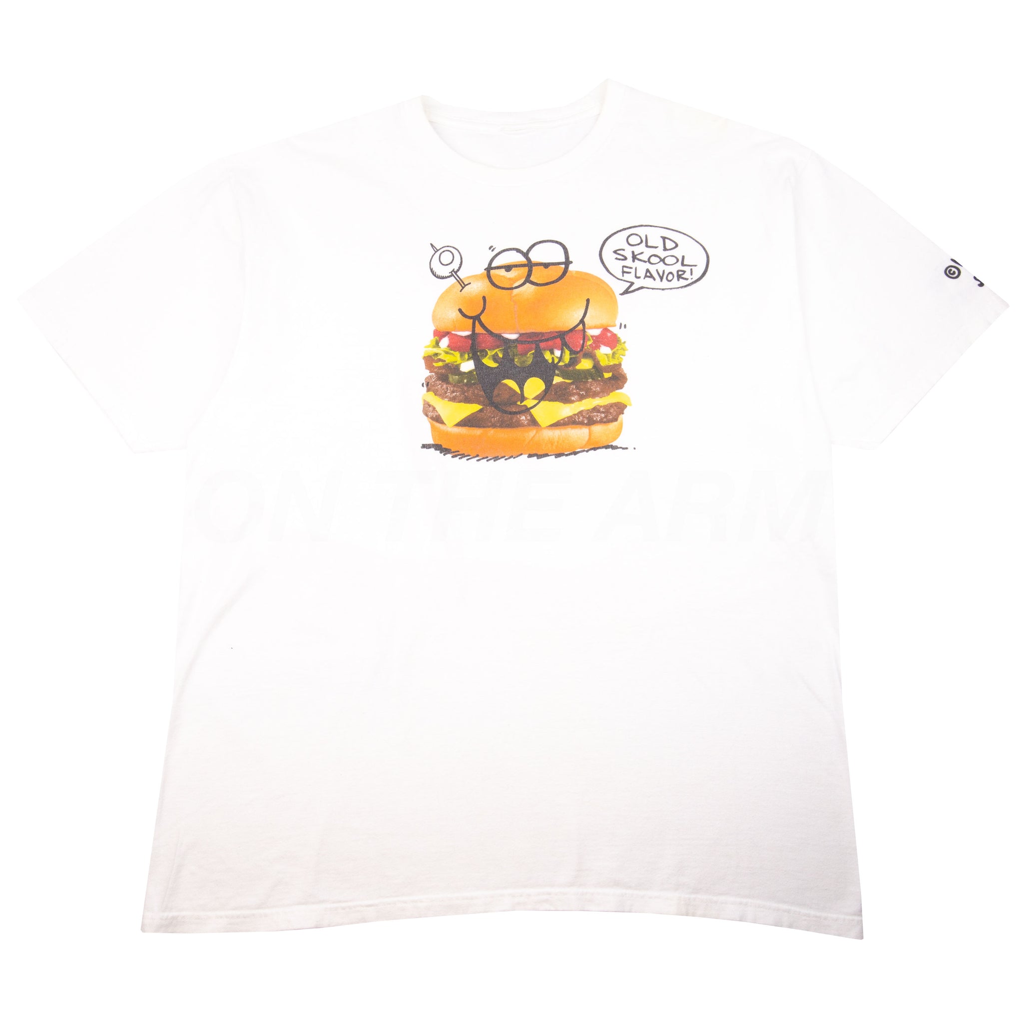 Stussy White Kevin Lyons Old Skool Flavor Tee PRE-OWNED