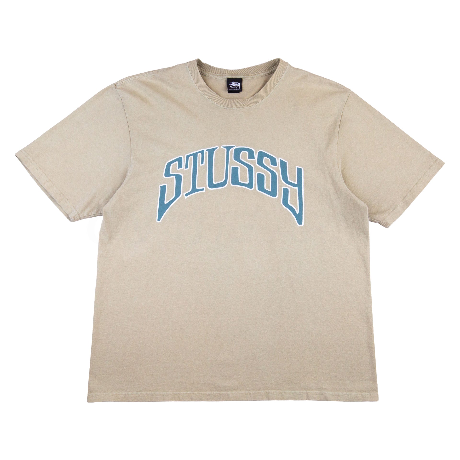 Stussy Washed Olive Arc Logo Tee PRE-OWNED