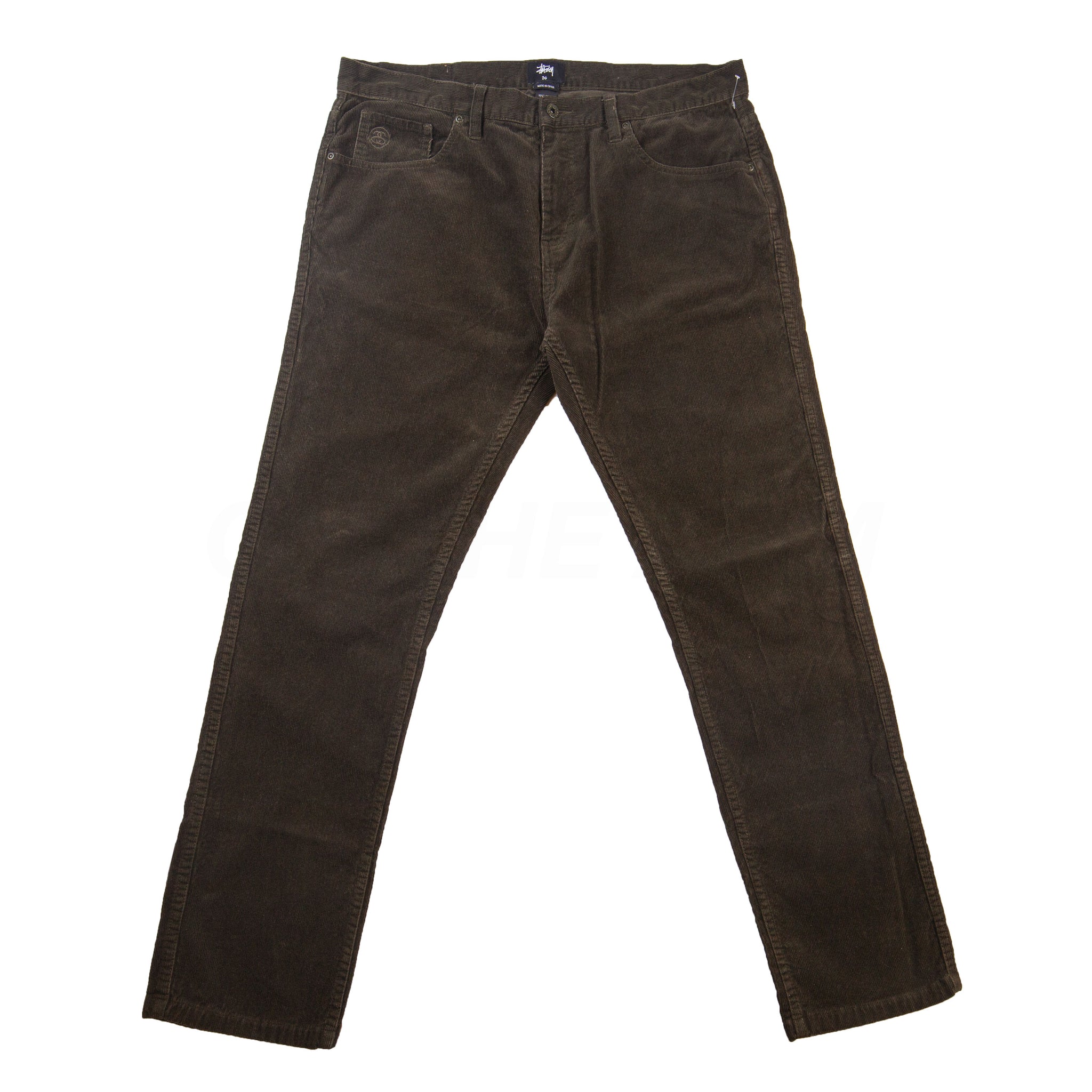 Stussy Dark Green Corduroy Pants PRE-OWNED