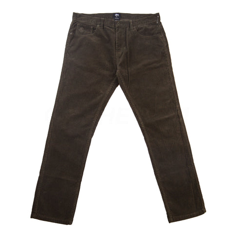 Stussy Dark Green Corduroy Pants PRE-OWNED