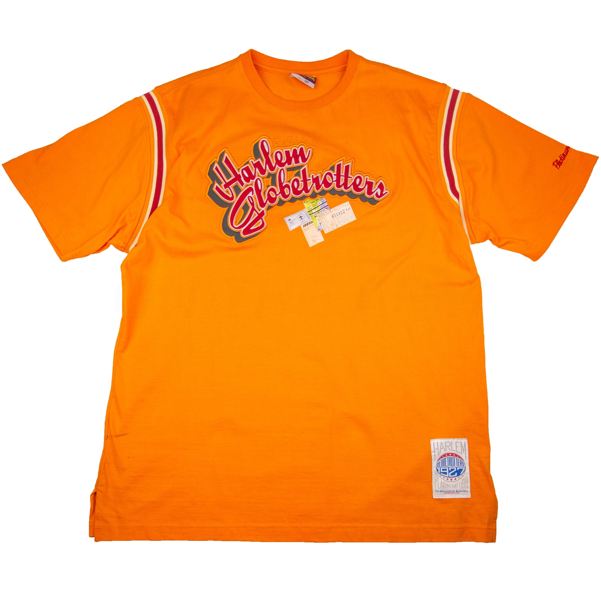 Vintage Orange Platinum Fubu Harlem Globetrotters Tee (2000's)