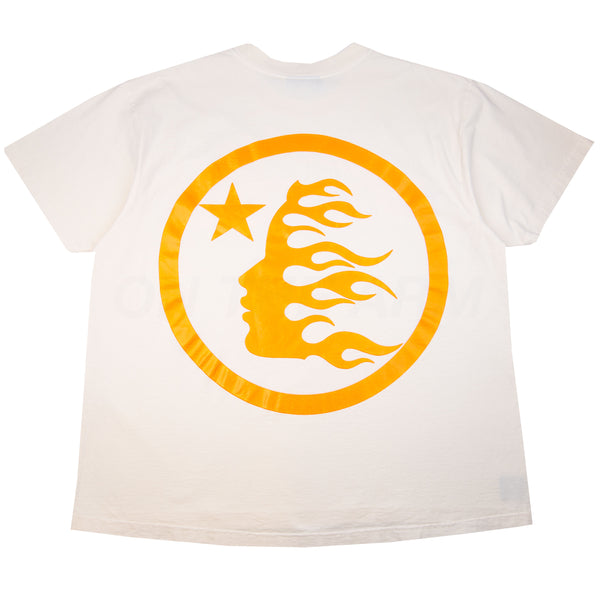 Hellstar Natural/Orange Classic Logo Tee PRE-OWNED