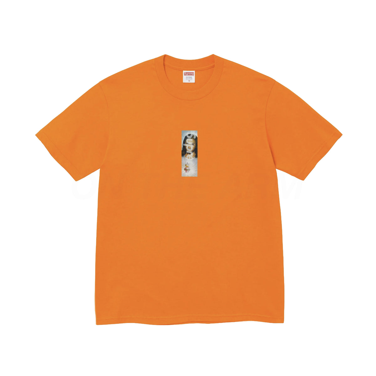 Supreme Orange Prayer Card Box Logo Tee