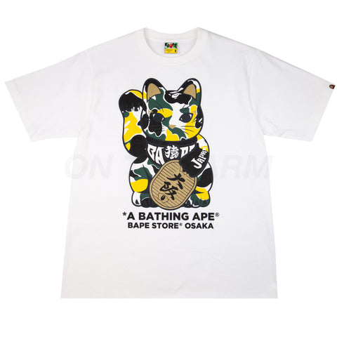 Bape White Osaka Exclusive Lucky Cat Tee