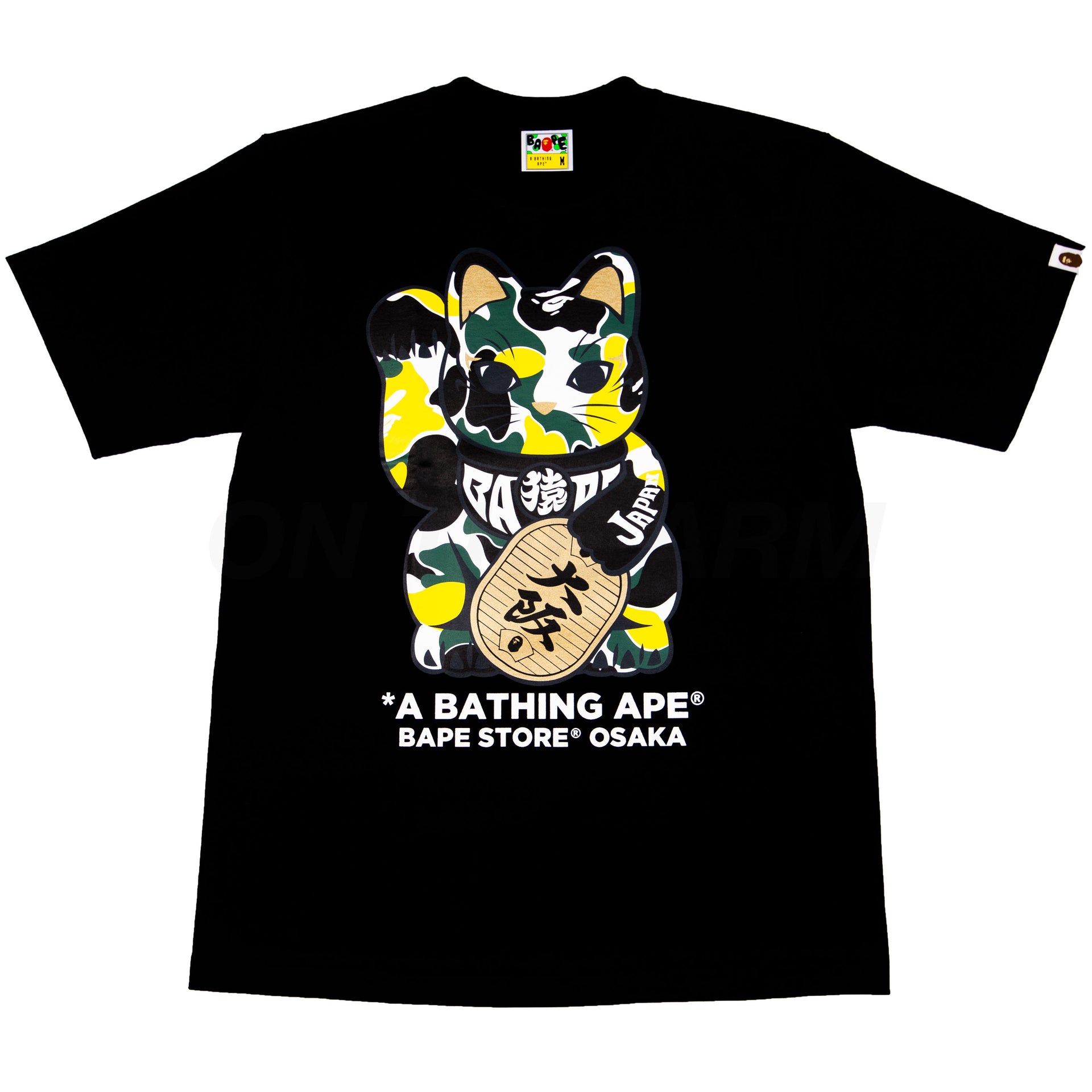 Bape Black Osaka Exclusive Lucky Cat Tee