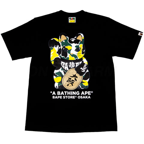 Bape Black Osaka Exclusive Lucky Cat Tee