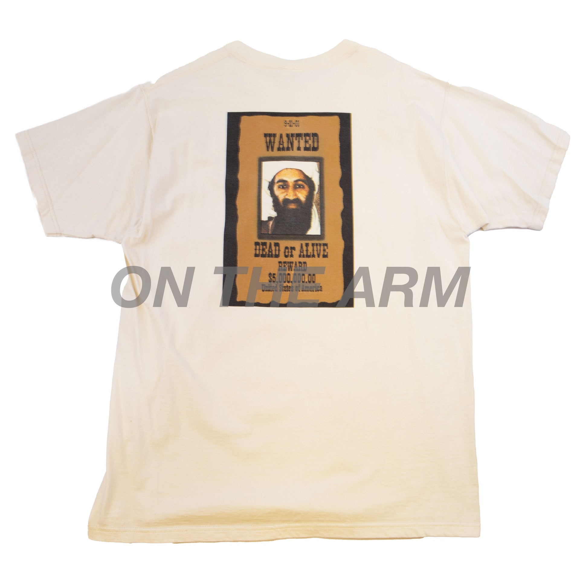 Vintage White Charlie's Bar Osama Bin Laden Tee