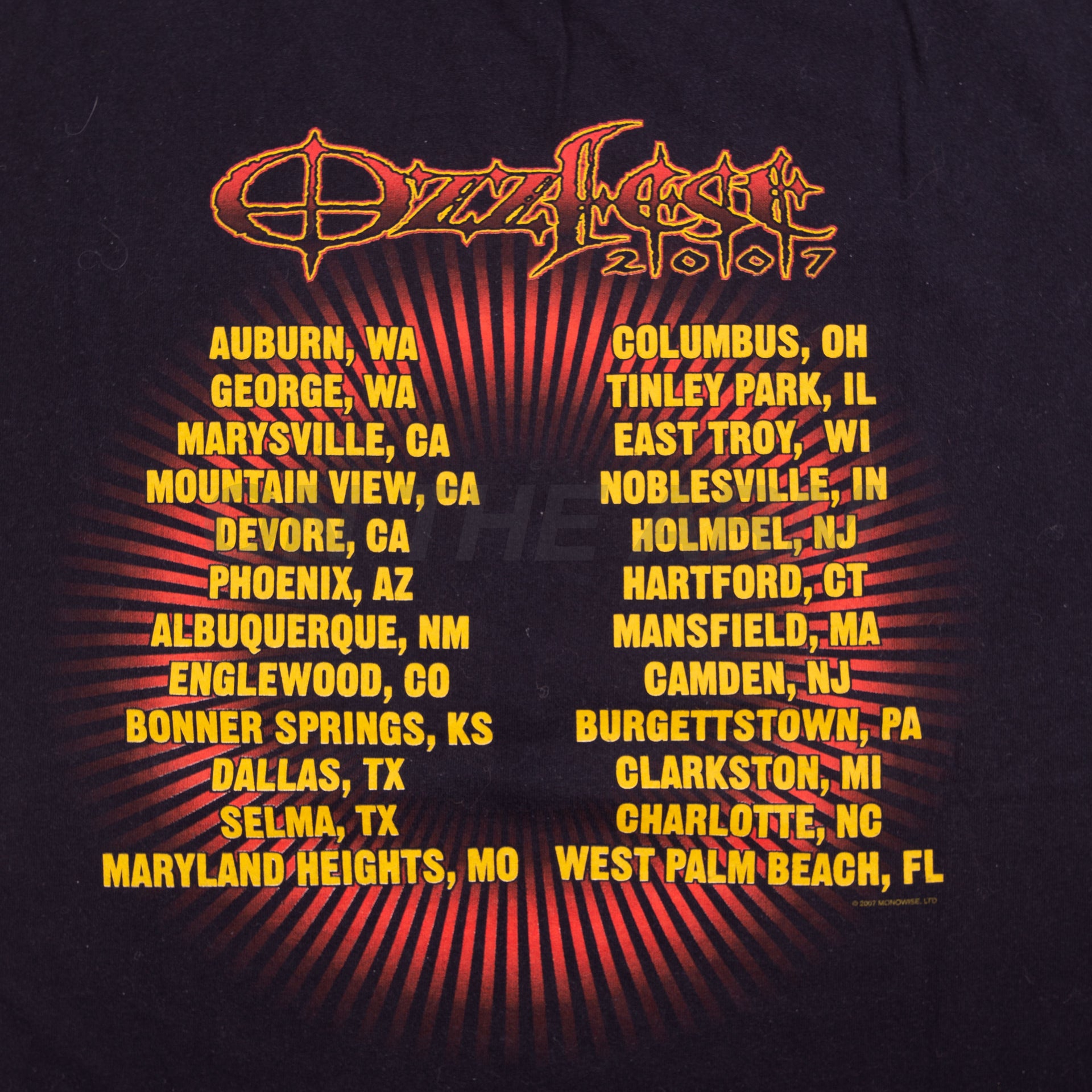 Vintage Black Ozzfest Tee (2007)