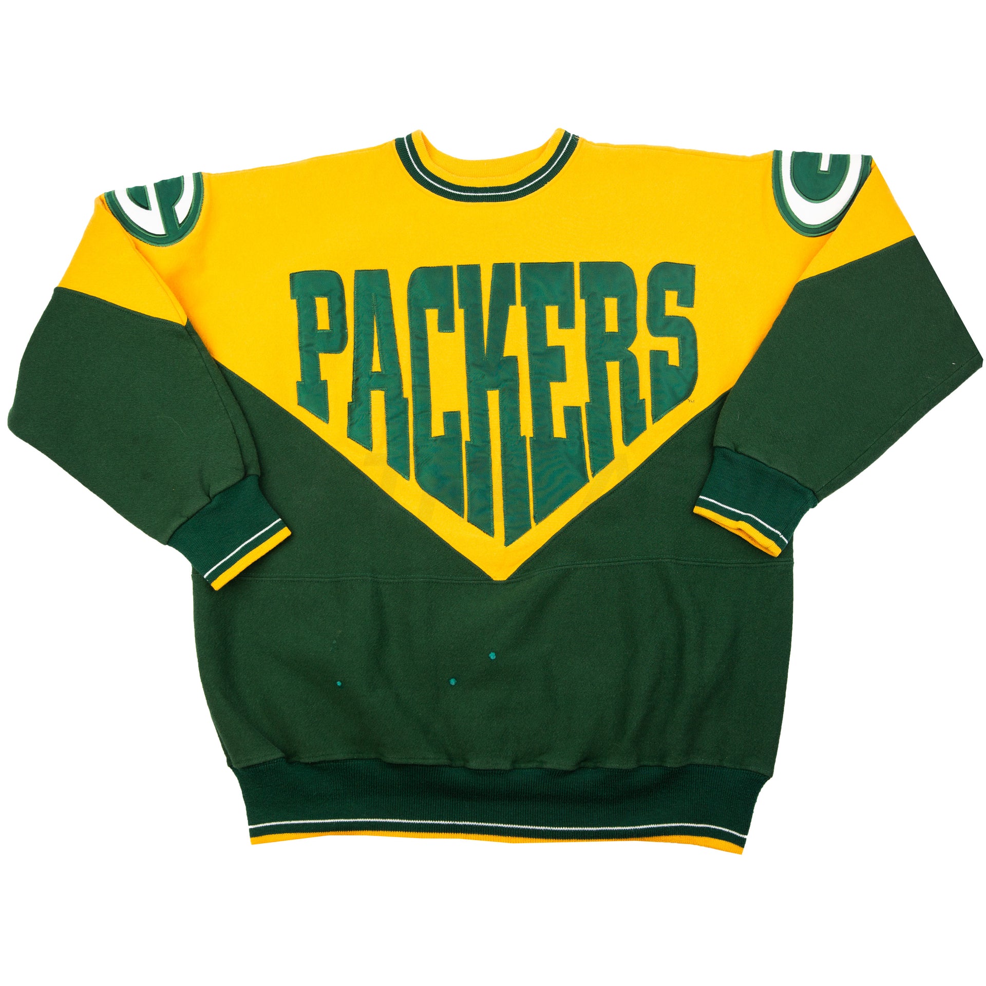 Vintage Green/Yellow Split Packers Crew (1990's)