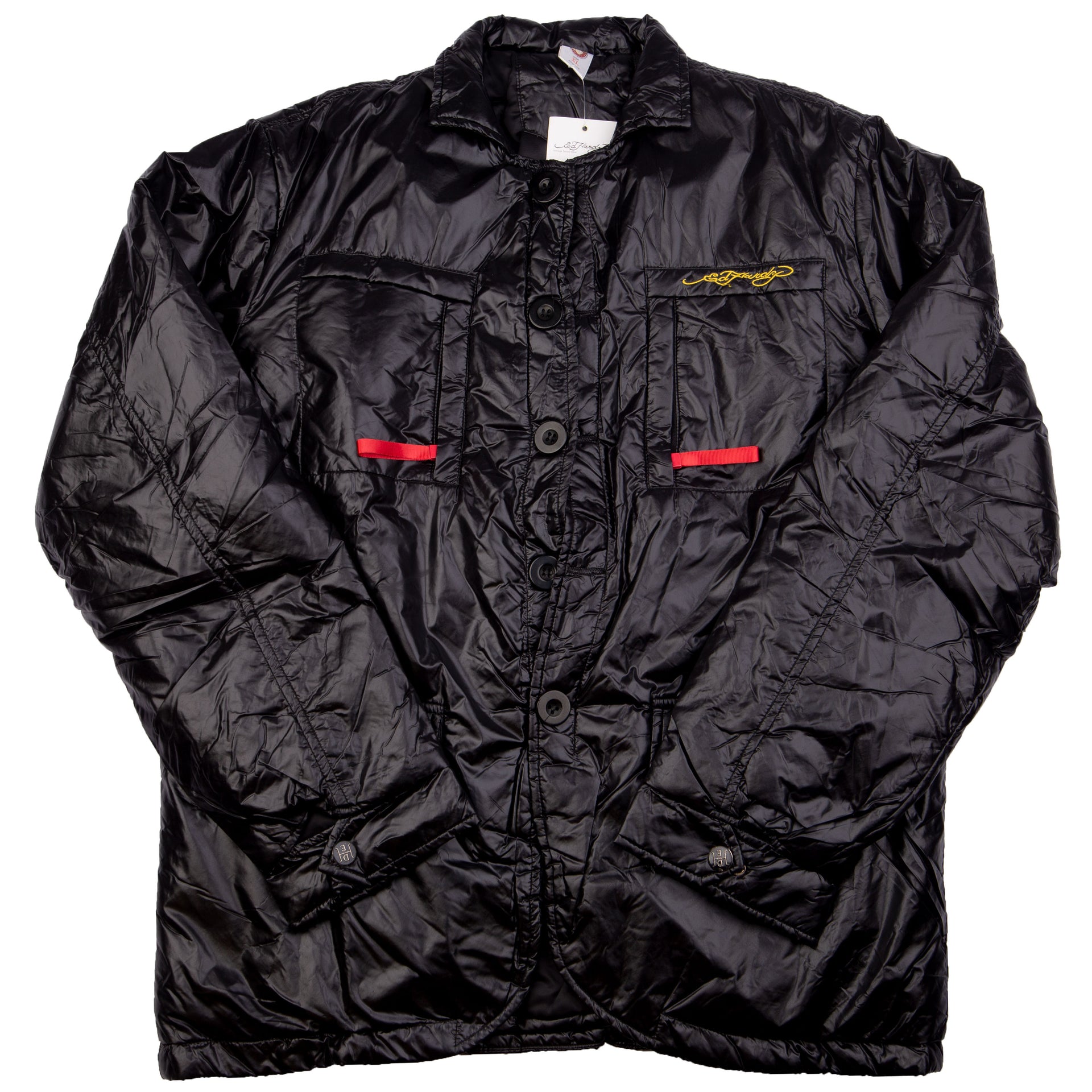 Vintage Black Ed Hardy Skull Padded Jacket