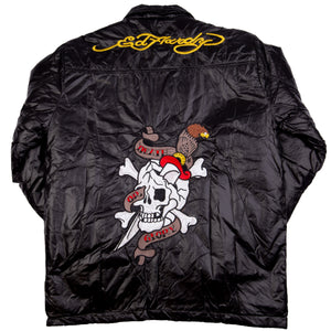 Vintage Black Ed Hardy Skull Padded Jacket