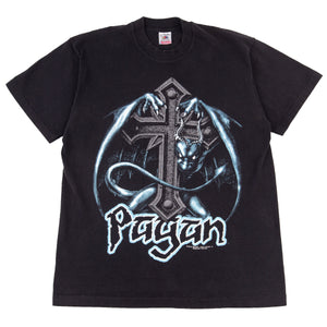 Vintage Black Fashion Victim Pagan Demon Cross Tee (1995)