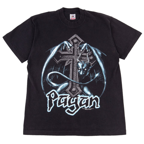 Vintage Black Fashion Victim Pagan Demon Cross Tee (1995)