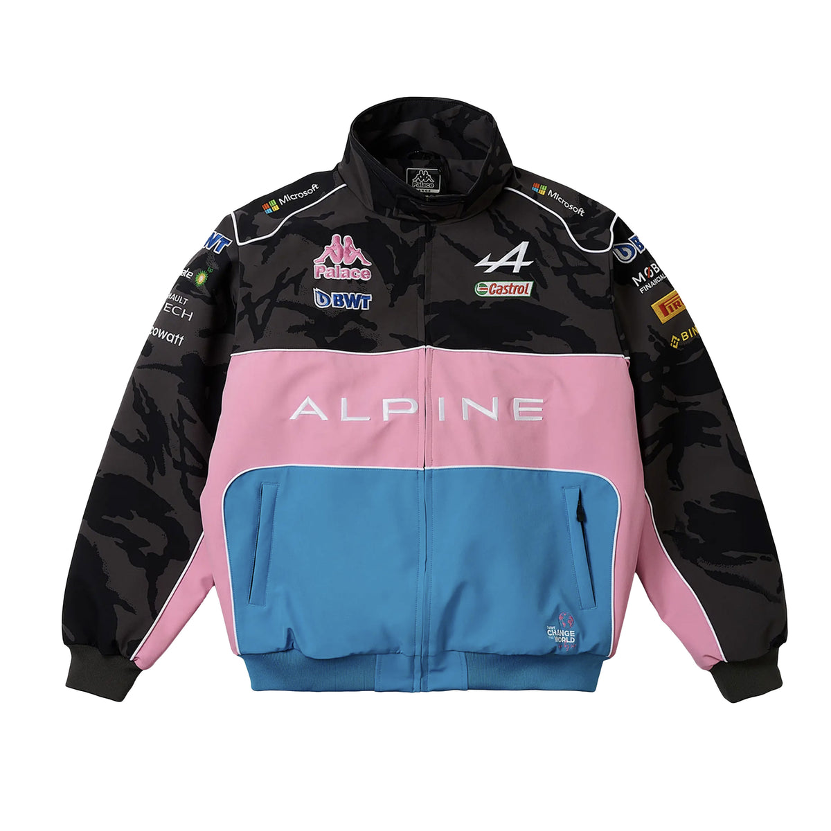 Palace Black Alpine Kappa F1 Pit Jacket