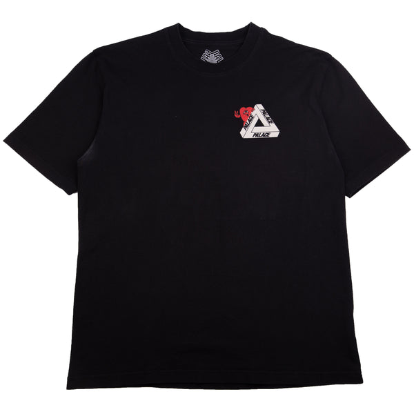 Palace Black Tri-Hearts Tee PRE-OWNED