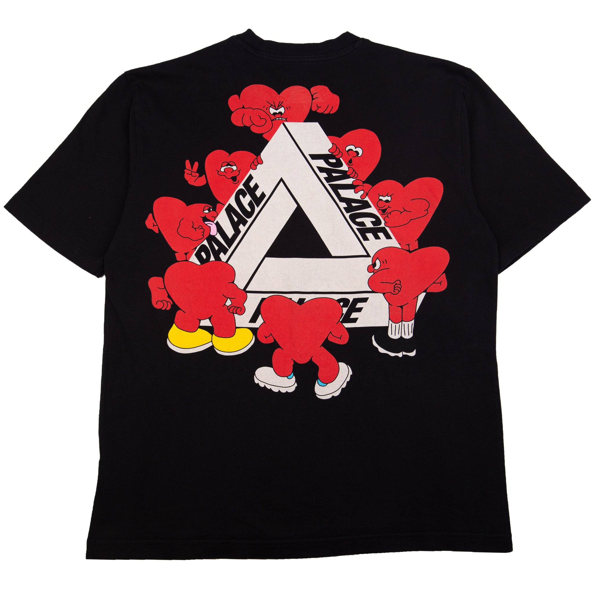 Palace Black Tri-Hearts Tee PRE-OWNED