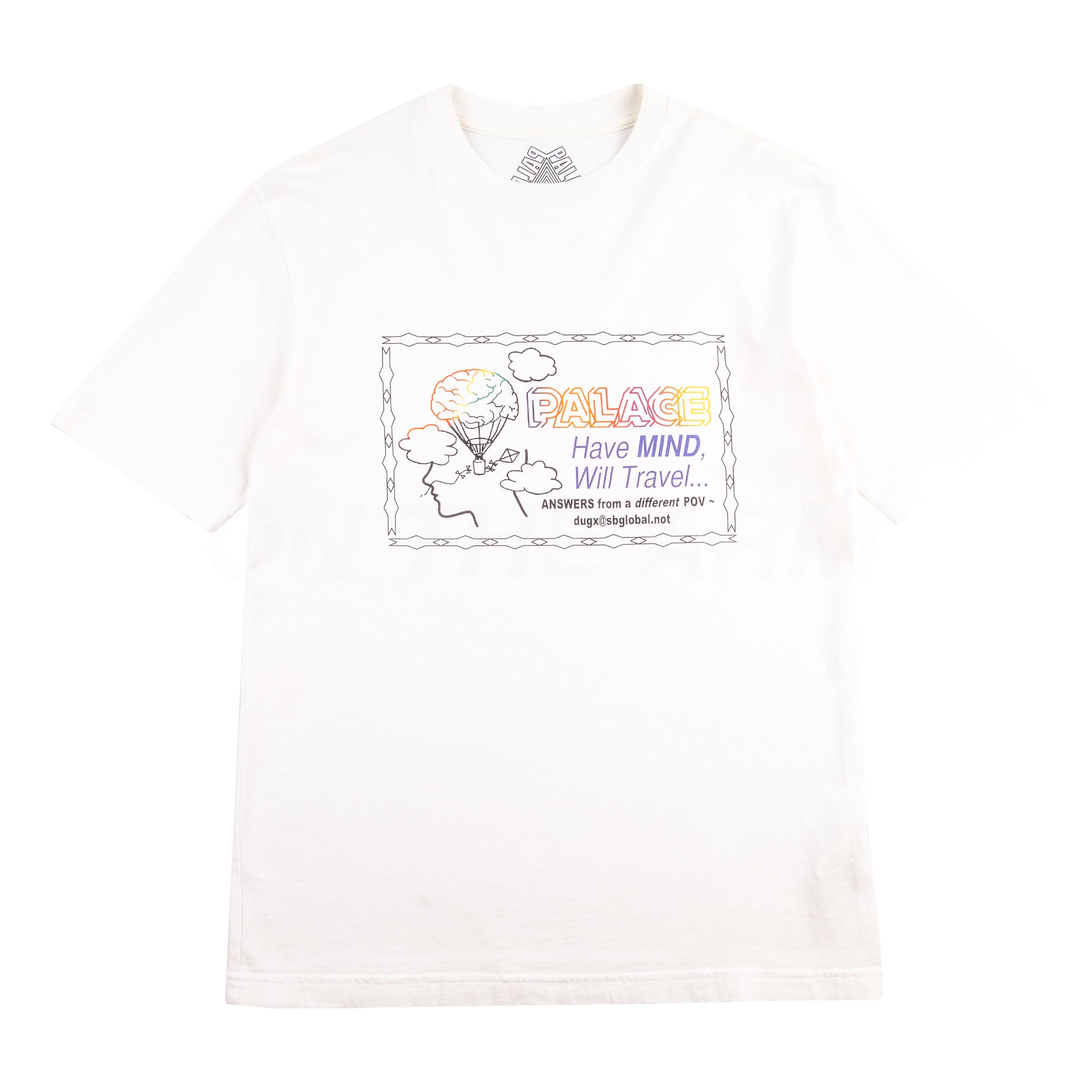 Palace White Mind/Travel Tee PRE-OWNED