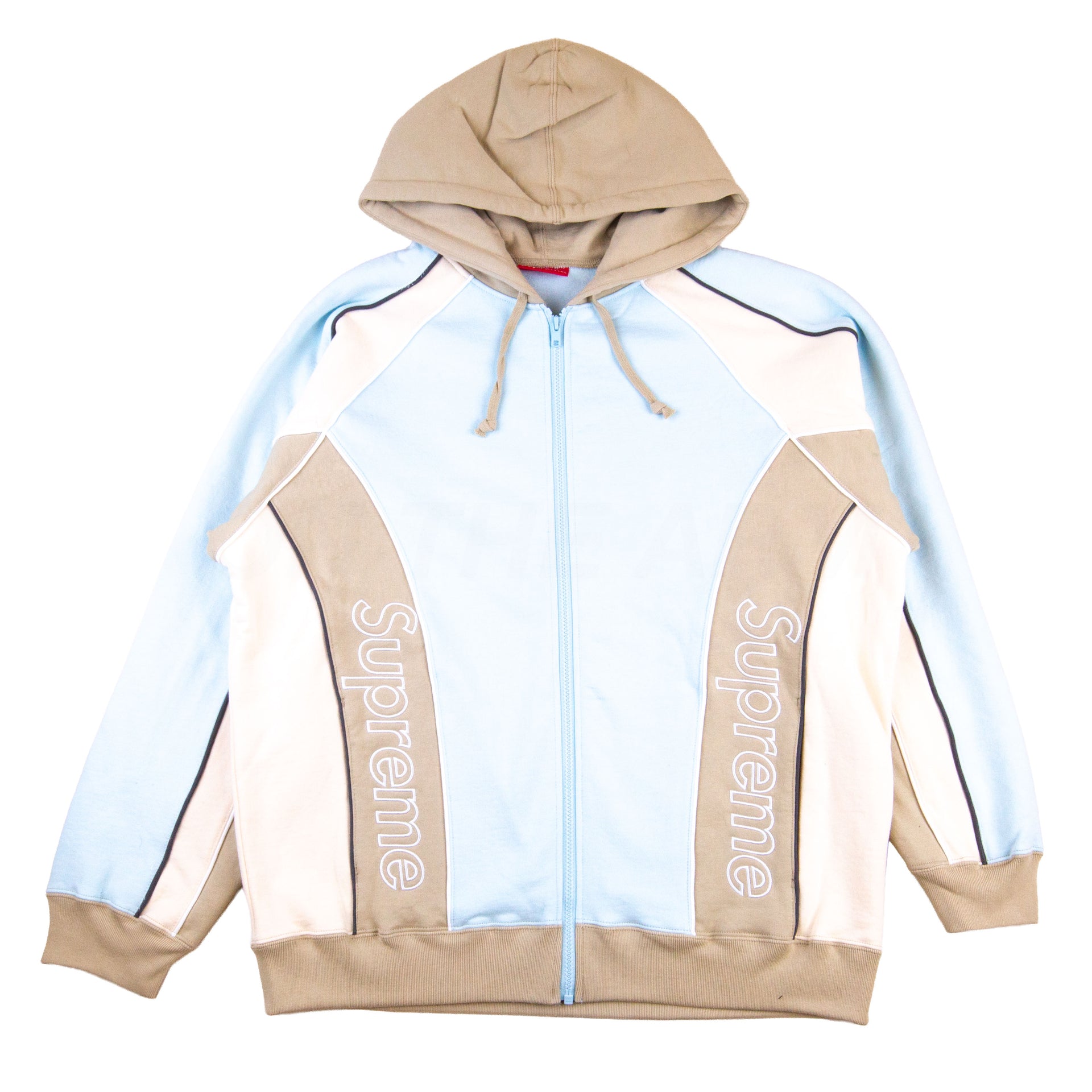 Supreme Pale Blue Track Paneled Zip Up