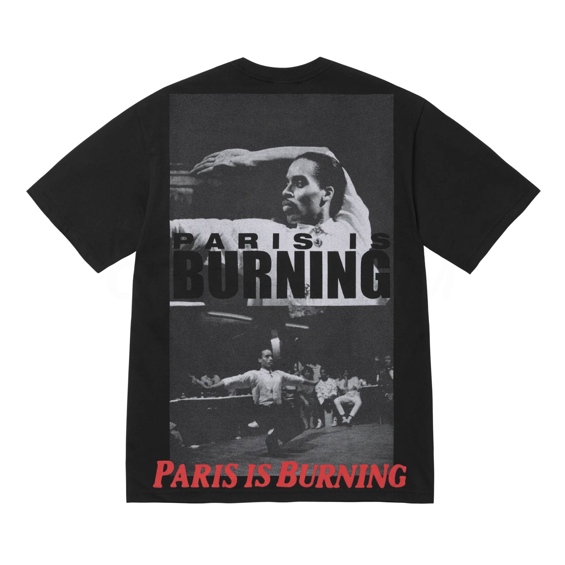 Supreme Black Paris Is Burning Tee