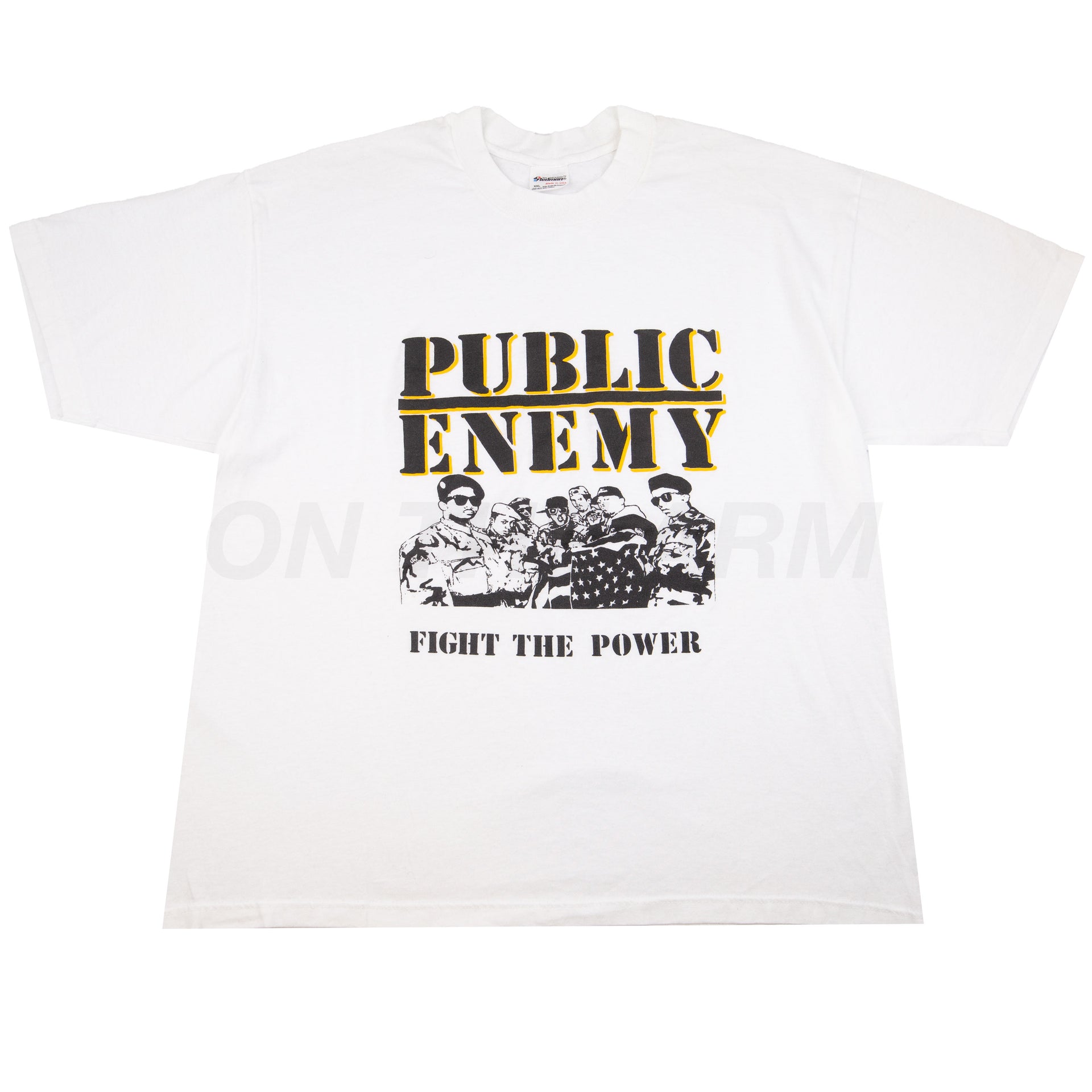Vintage White Public Enemy Fight The Power Tee (1980's)