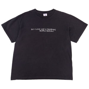 Vintage Black Do I Look Like Tee (1990's)