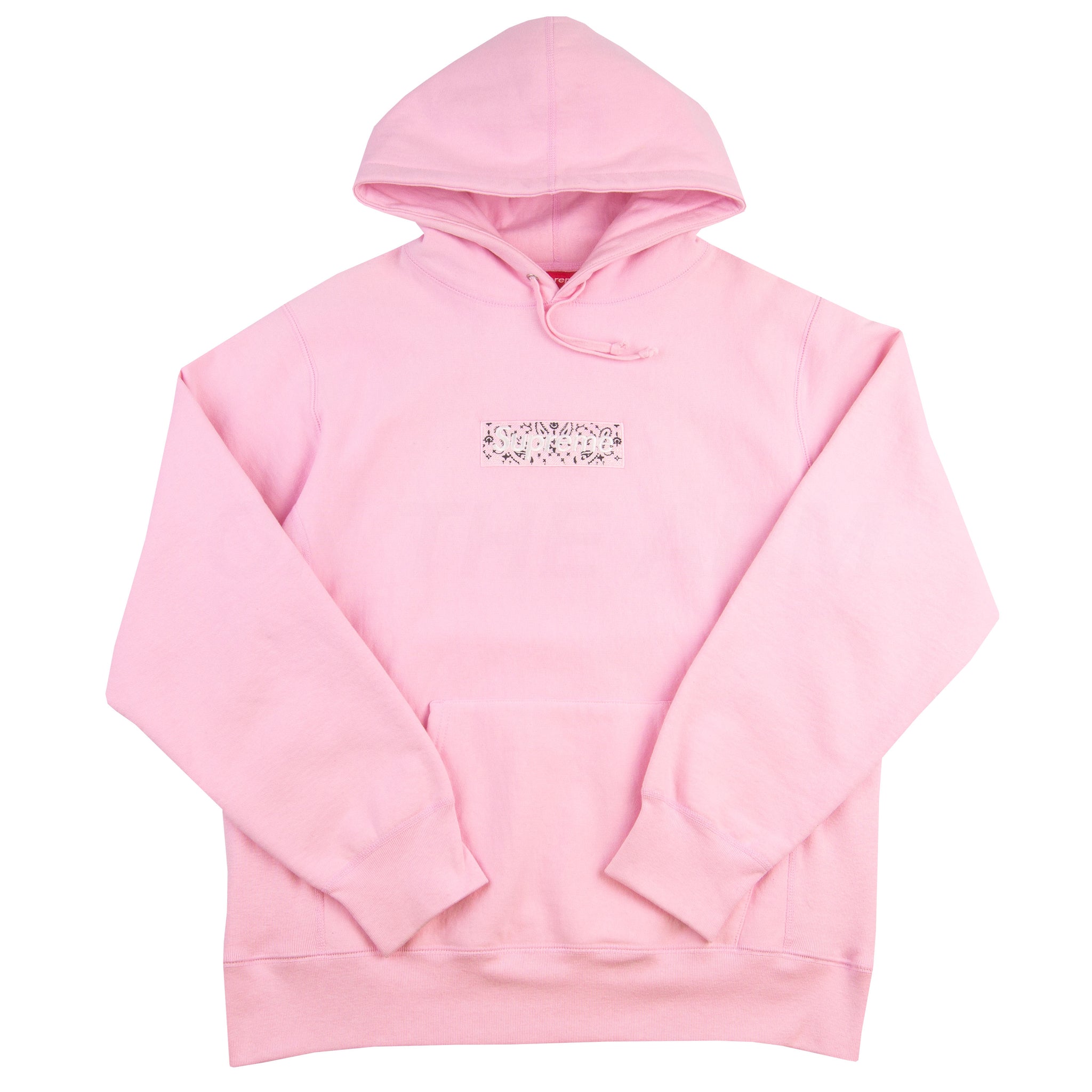 Supreme Pink Bandana Box Logo Hoodie PRE-OWNED
