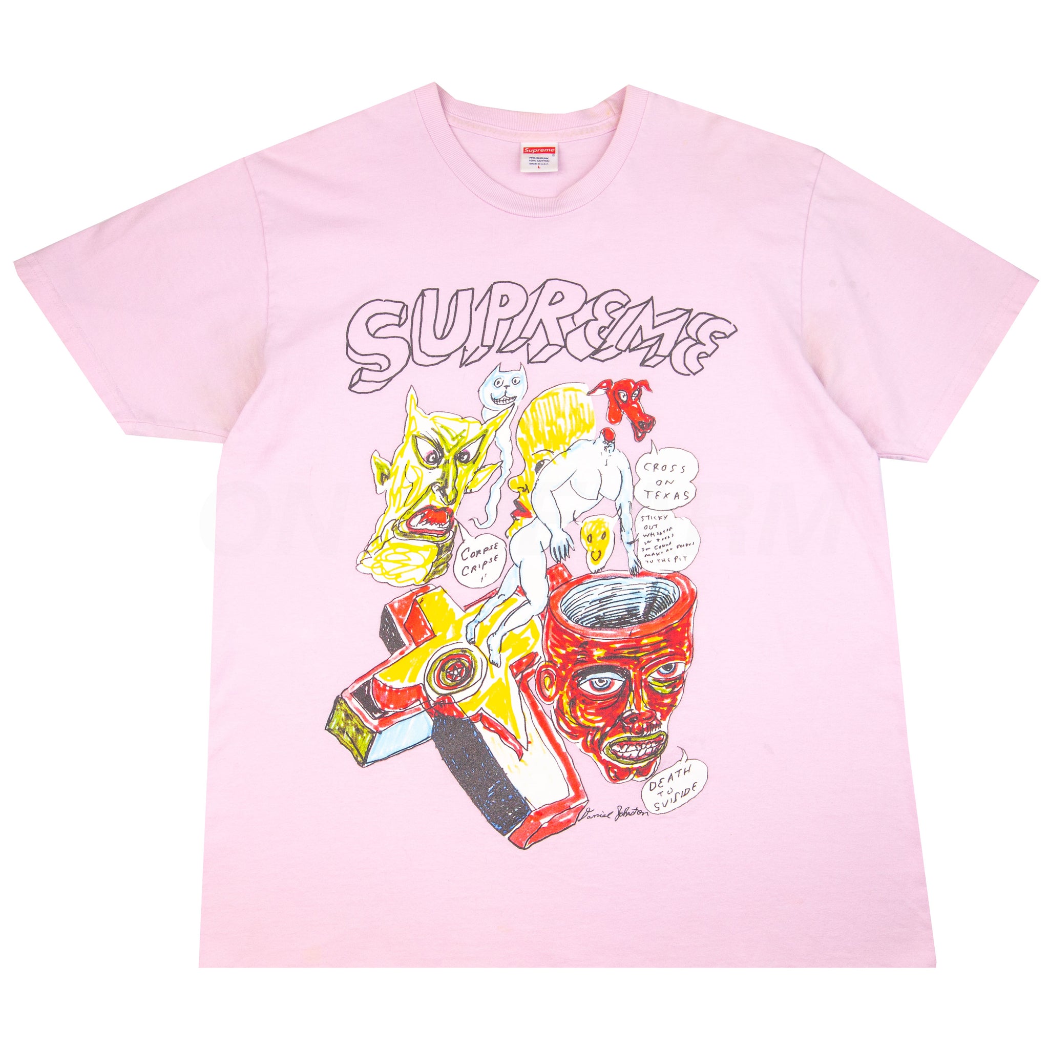 Supreme Pink Daniel Johnston Tee PRE-OWNED