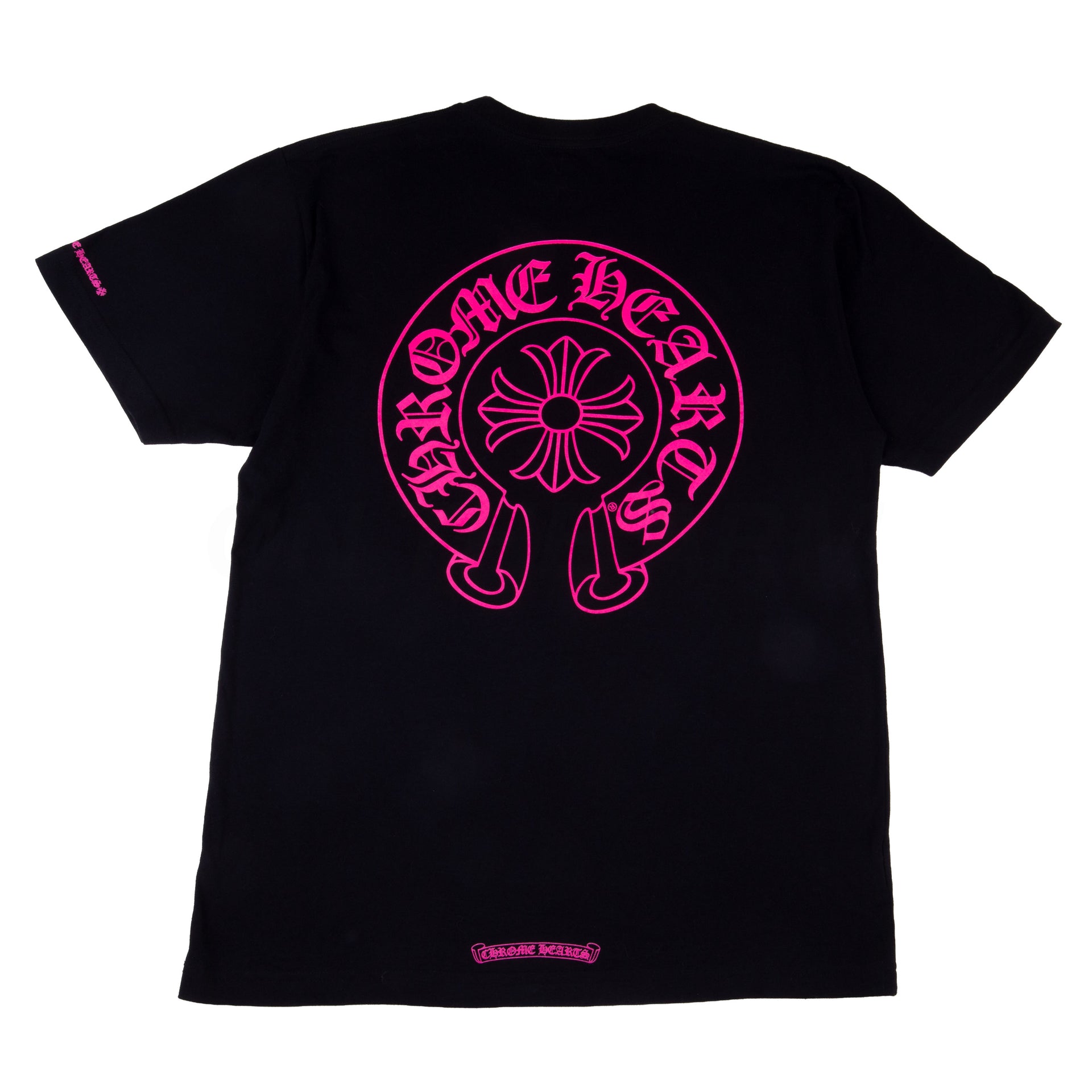 Chrome Hearts Black/Pink Horseshoe Pocket Tee PRE-OWNED
