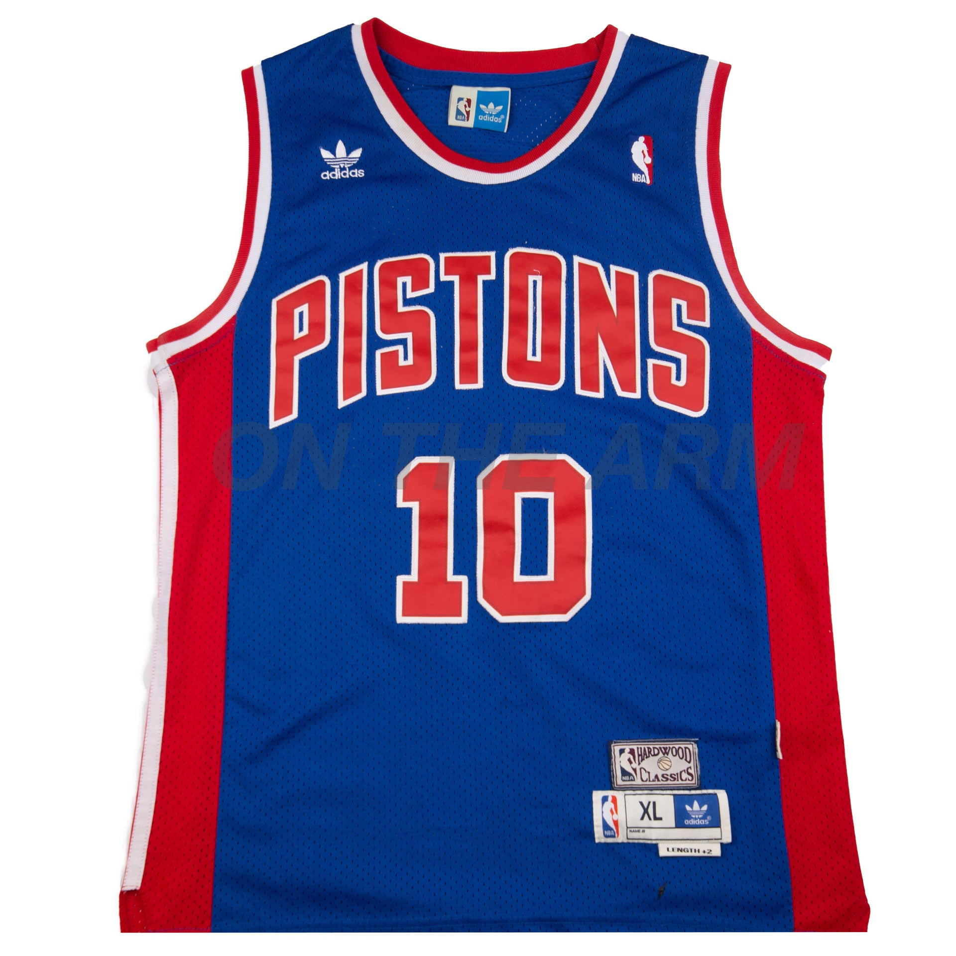 Vintage Blue Pistons Rodman Adidas Jersey