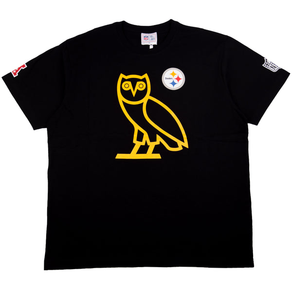 OVO Black Pittsburgh Steelers Owl Tee