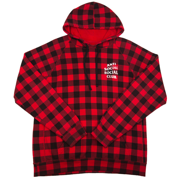 ASSC Red Plaid Logo Hoodie PRE-OWNED